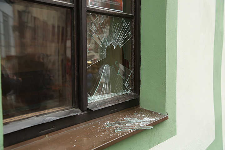 A2B Glass are able to board up broken windows while they are being repaired in Buckingham.